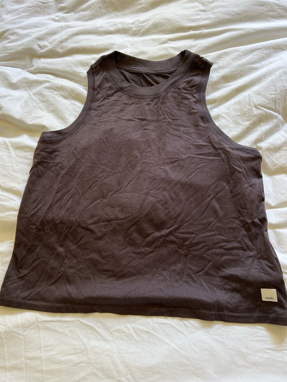 Vuori Women's Dark Brown Sleeveless Tank Top